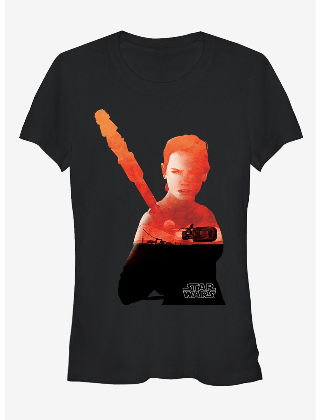 Star Wars Rey Speeder Silhouette Girls T-Shirt