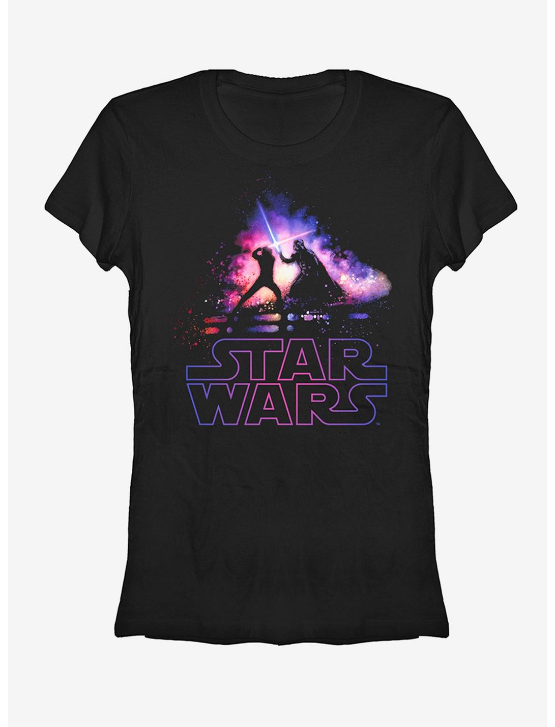 T-shirt Fille Star Wars Duel Luke et Vador