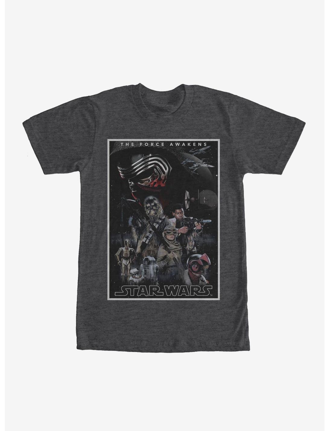 Star Wars Episode VII The Force Awakens Character Poster T-Shirt