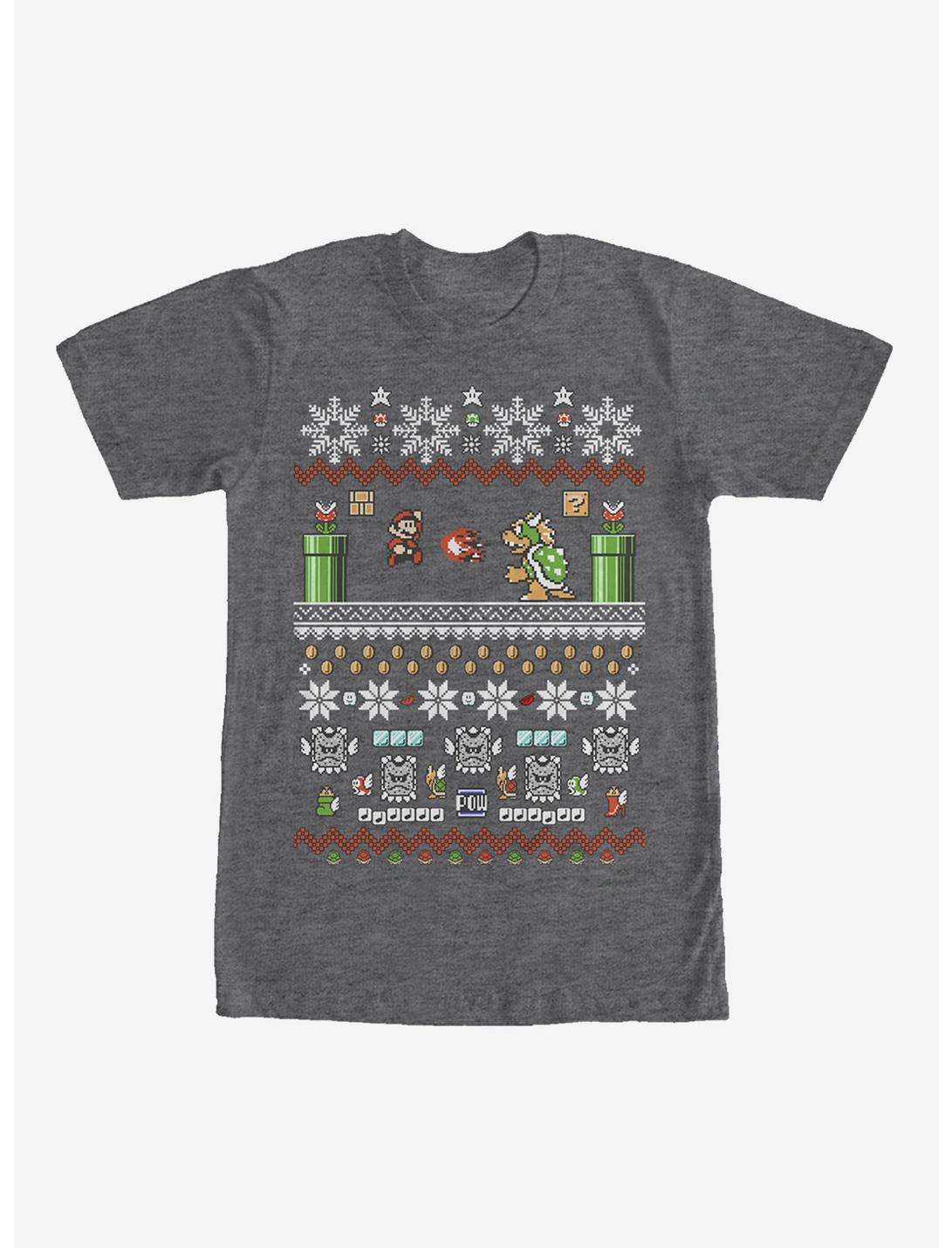 Nintendo Mario and Bowser Ugly Christmas Sweater T-Shirt