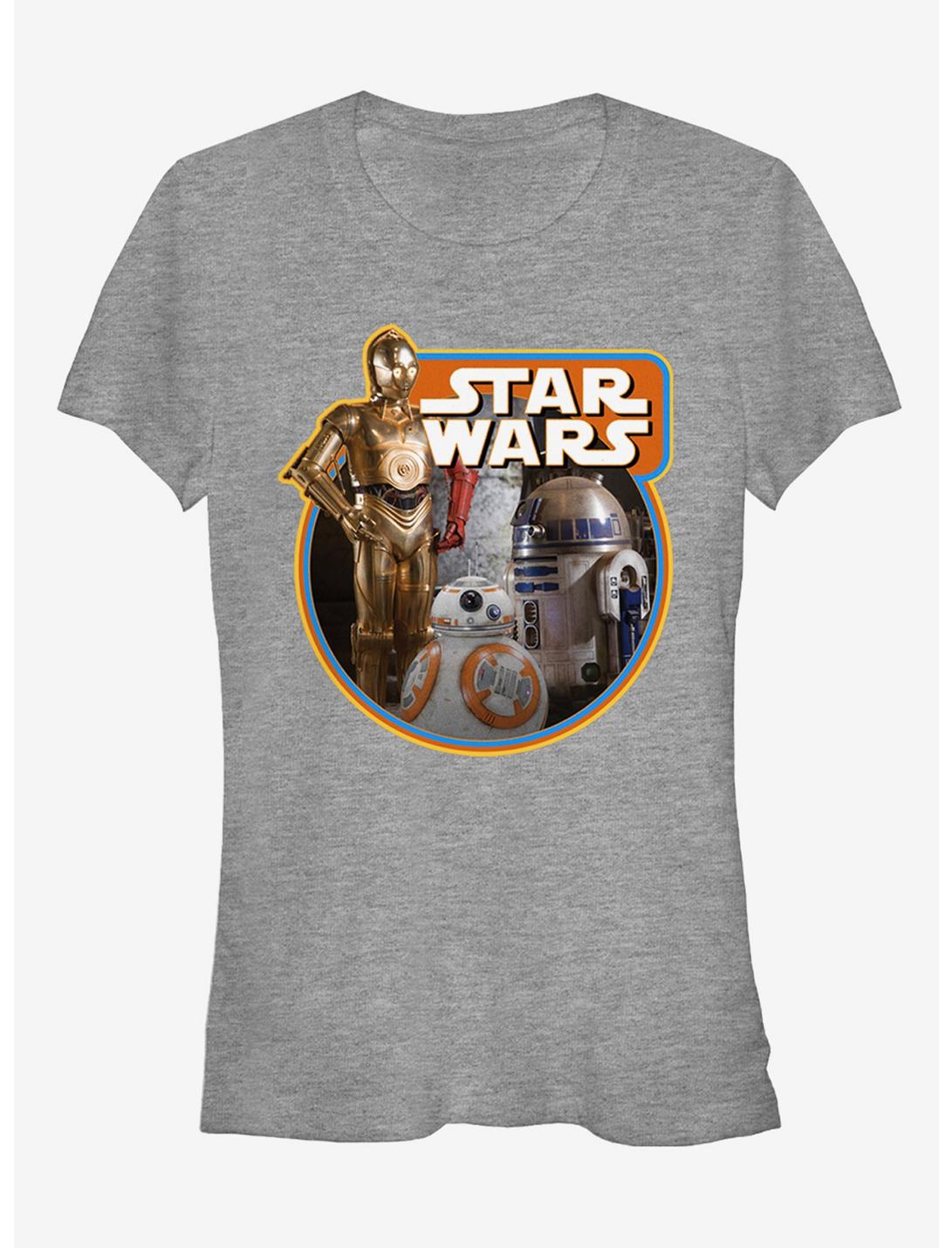 Star Wars Retro The Force Awakens Droids Girls T-Shirt