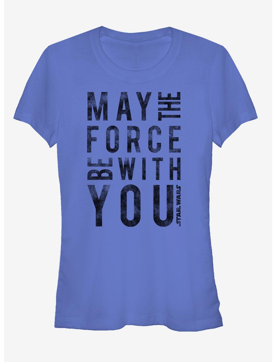 Star Wars Distressed May the Force Be With You Girls T-Shirt