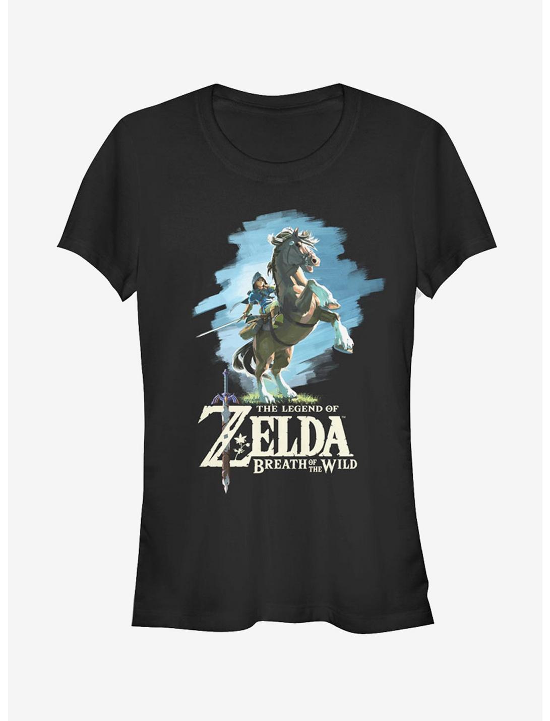 T-shirt Fille Nintendo The Legend of Zelda Breath of the Wild Link Epona