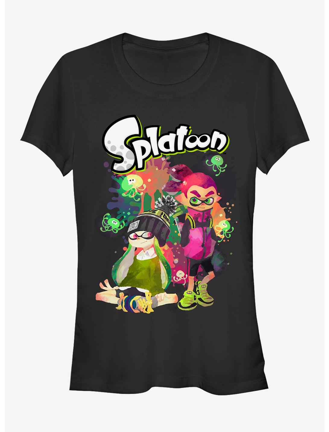 T-shirt filles "Nintendo Splatoon Inklings et Jellyfish Party"
