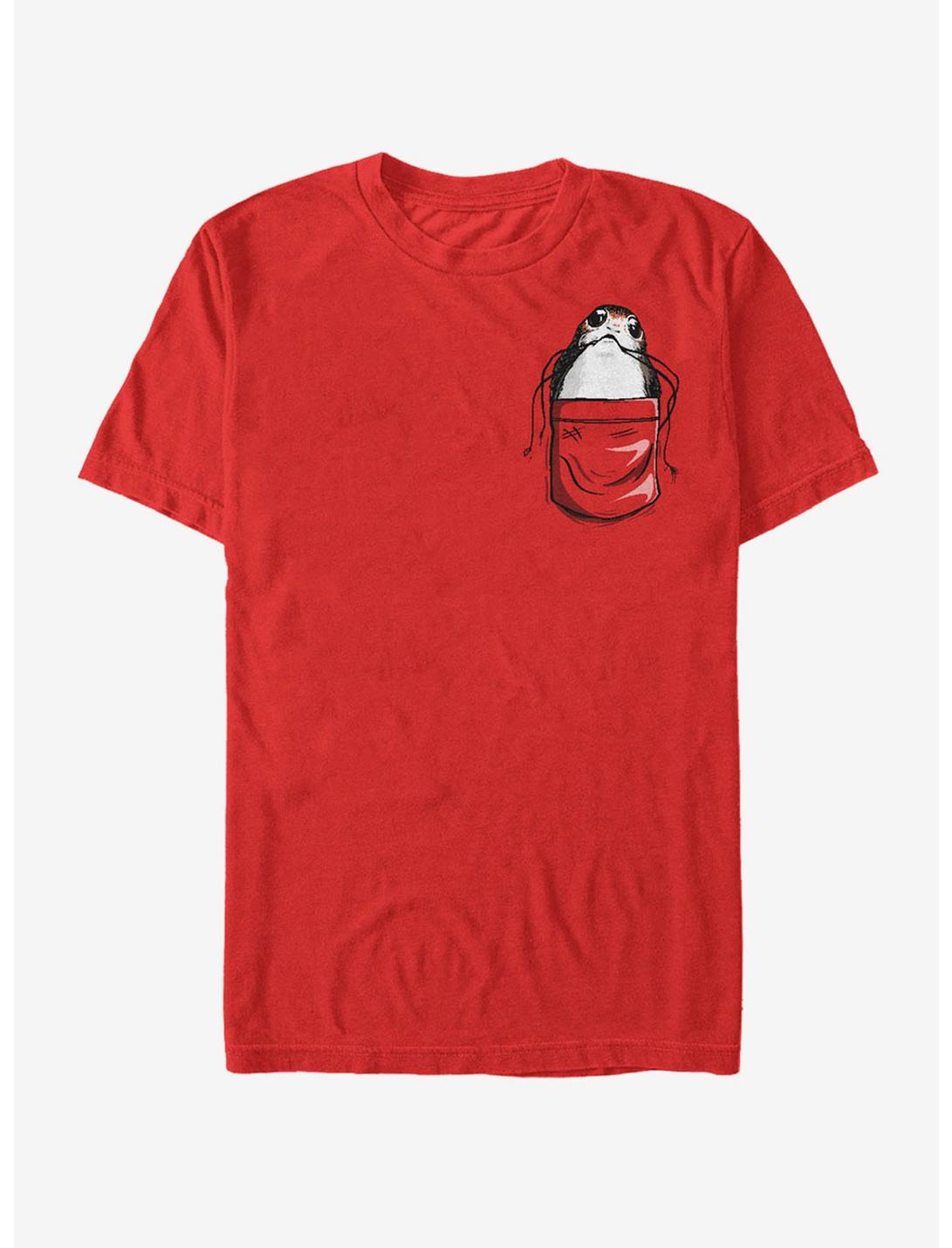 Star Wars Porg Faux Pocket Cartoon T-Shirt