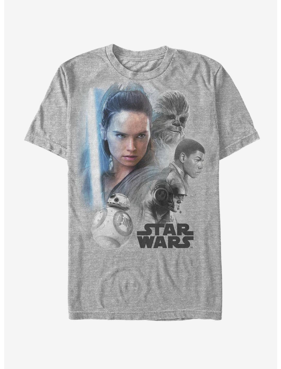 T-shirt collage Star Wars Rey rebelle