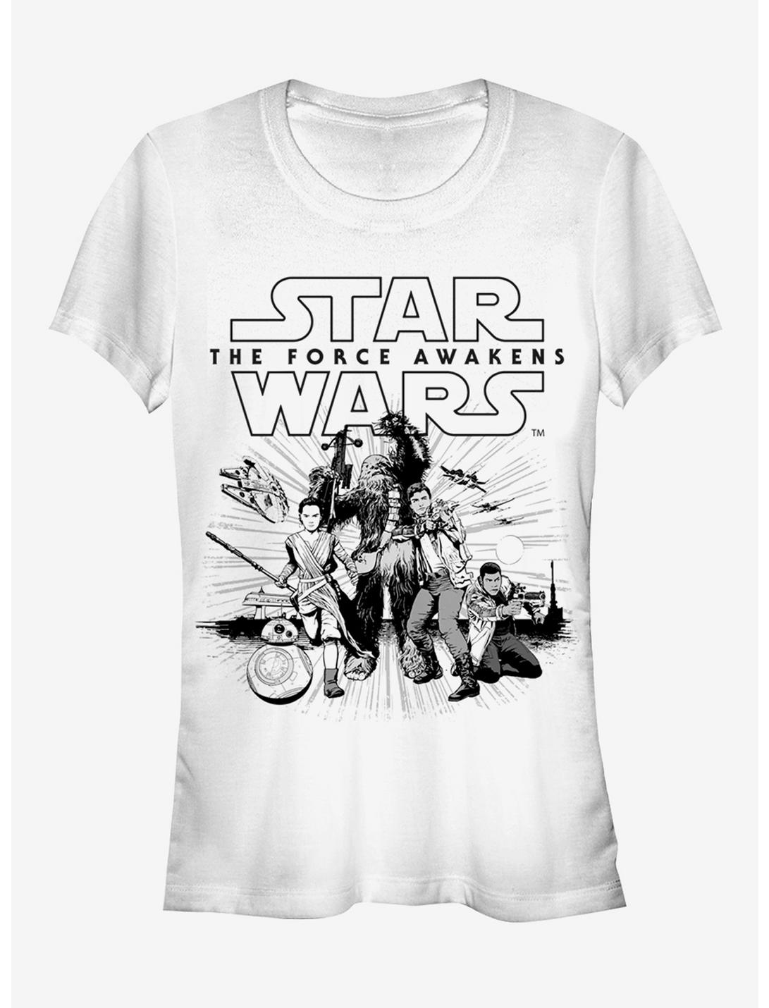 T-shirt Star Wars Resistance Rey et l'équipage pour filles