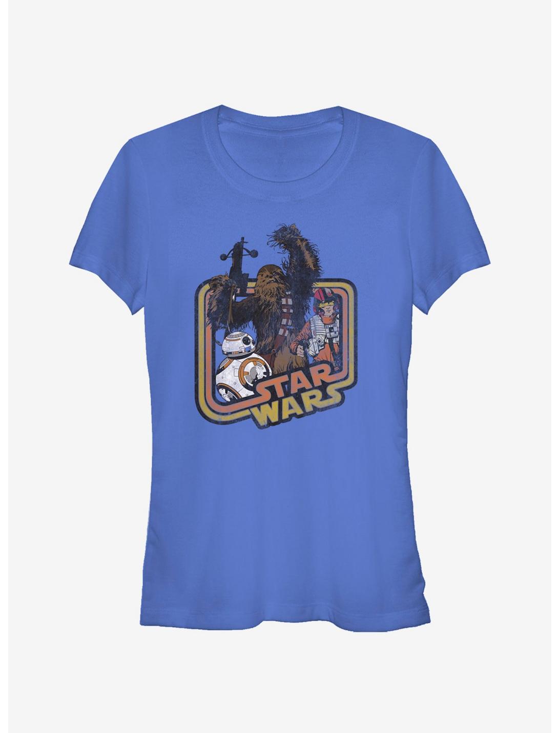 Star Wars Retro Chewbacca and Poe Dameron Girls T-Shirt