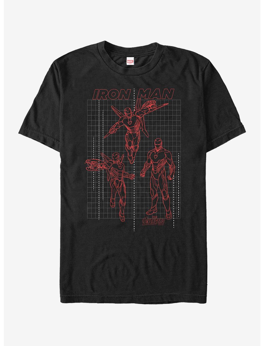 Marvel Avengers: Infinity War Iron Man Grid T-Shirt