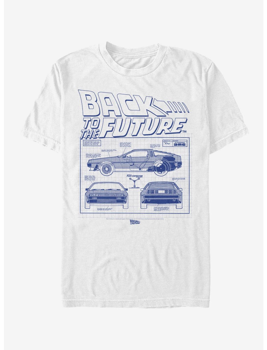 Back to the Future DeLorean Blueprint T-Shirt
