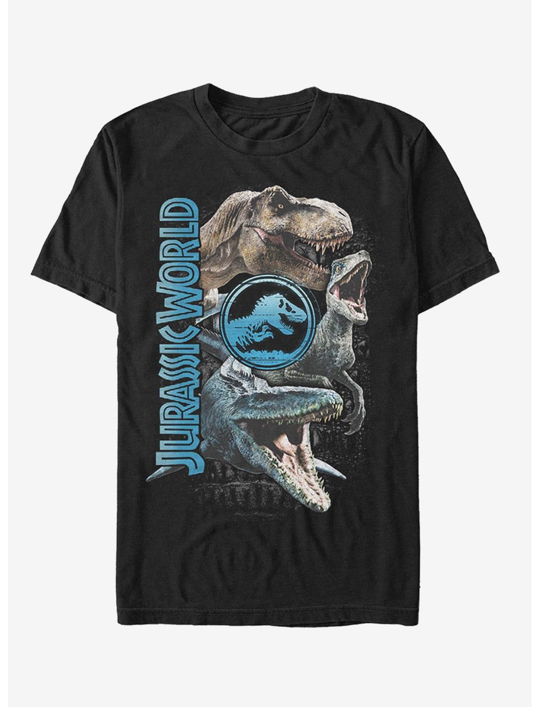 Jurassic World Fallen Kingdom Dinosaur Montage T-Shirt
