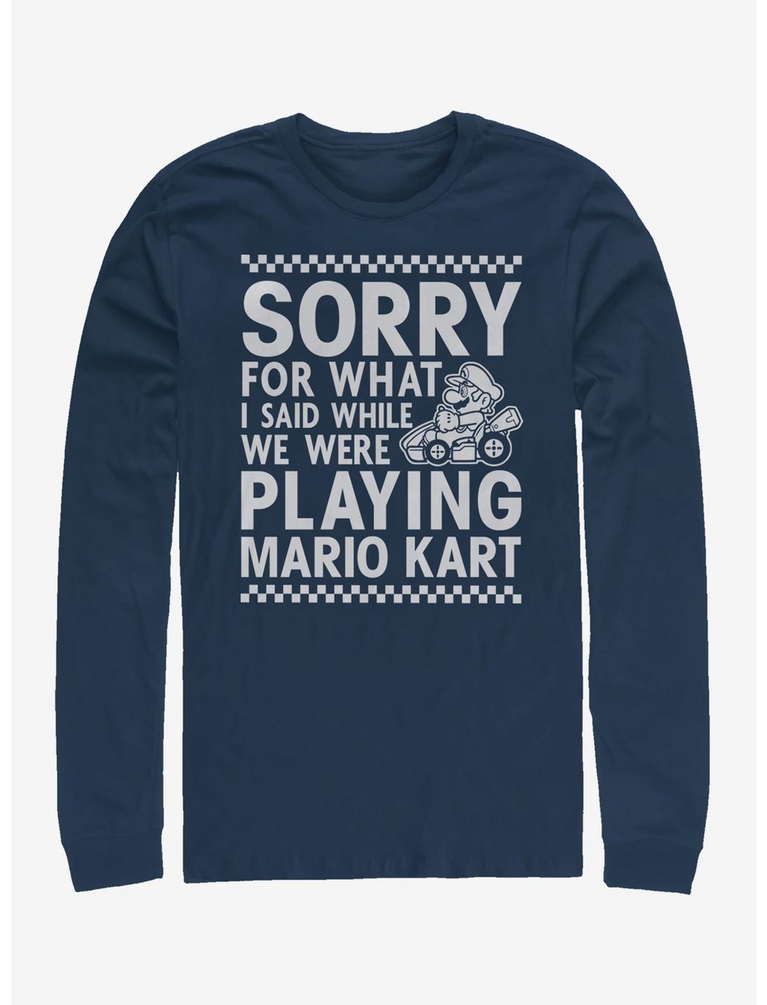 Super Mario Playing Mariokart Long-Sleeve T-Shirt