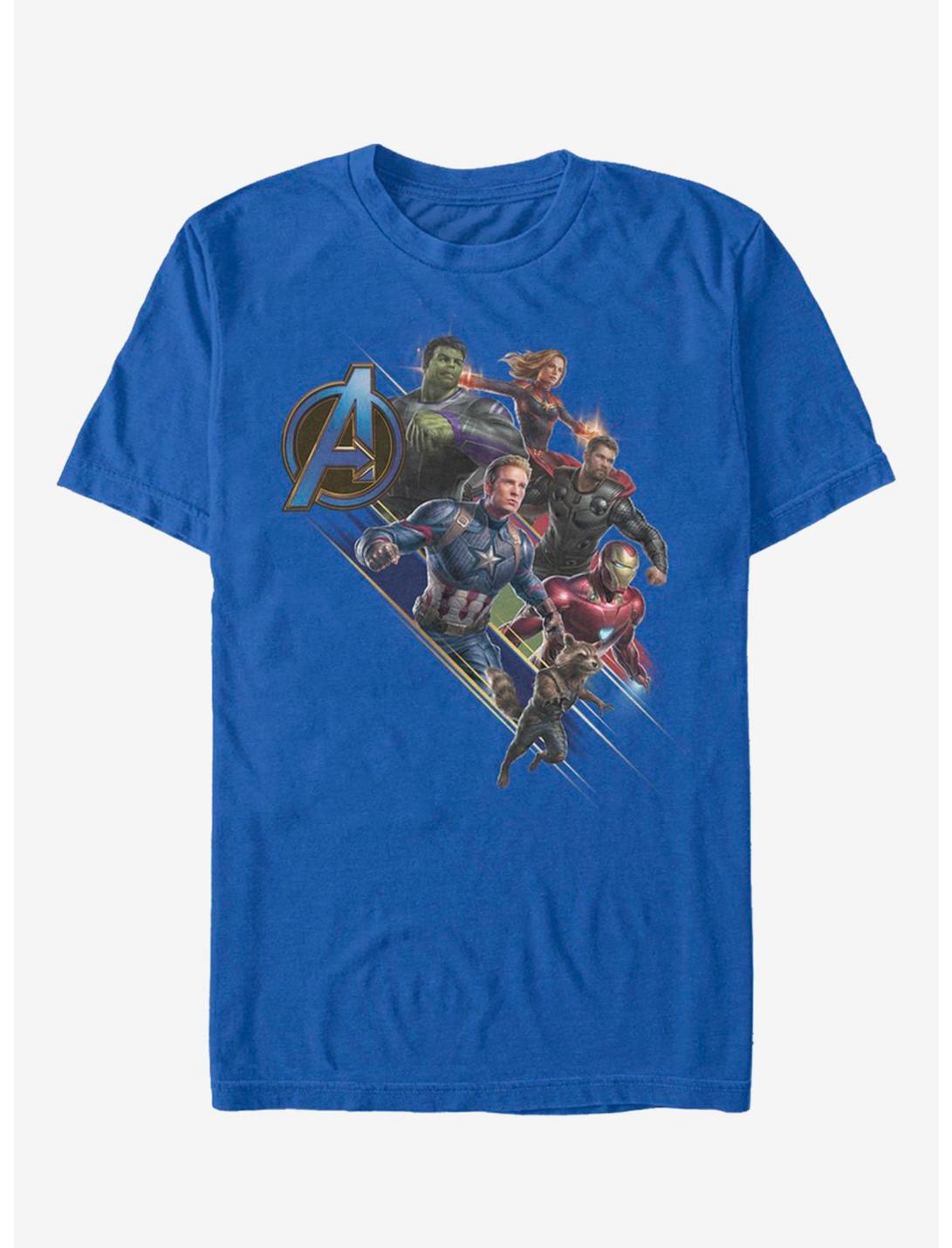 Marvel Avengers: Endgame Angled Shot Royal Blue T-Shirt