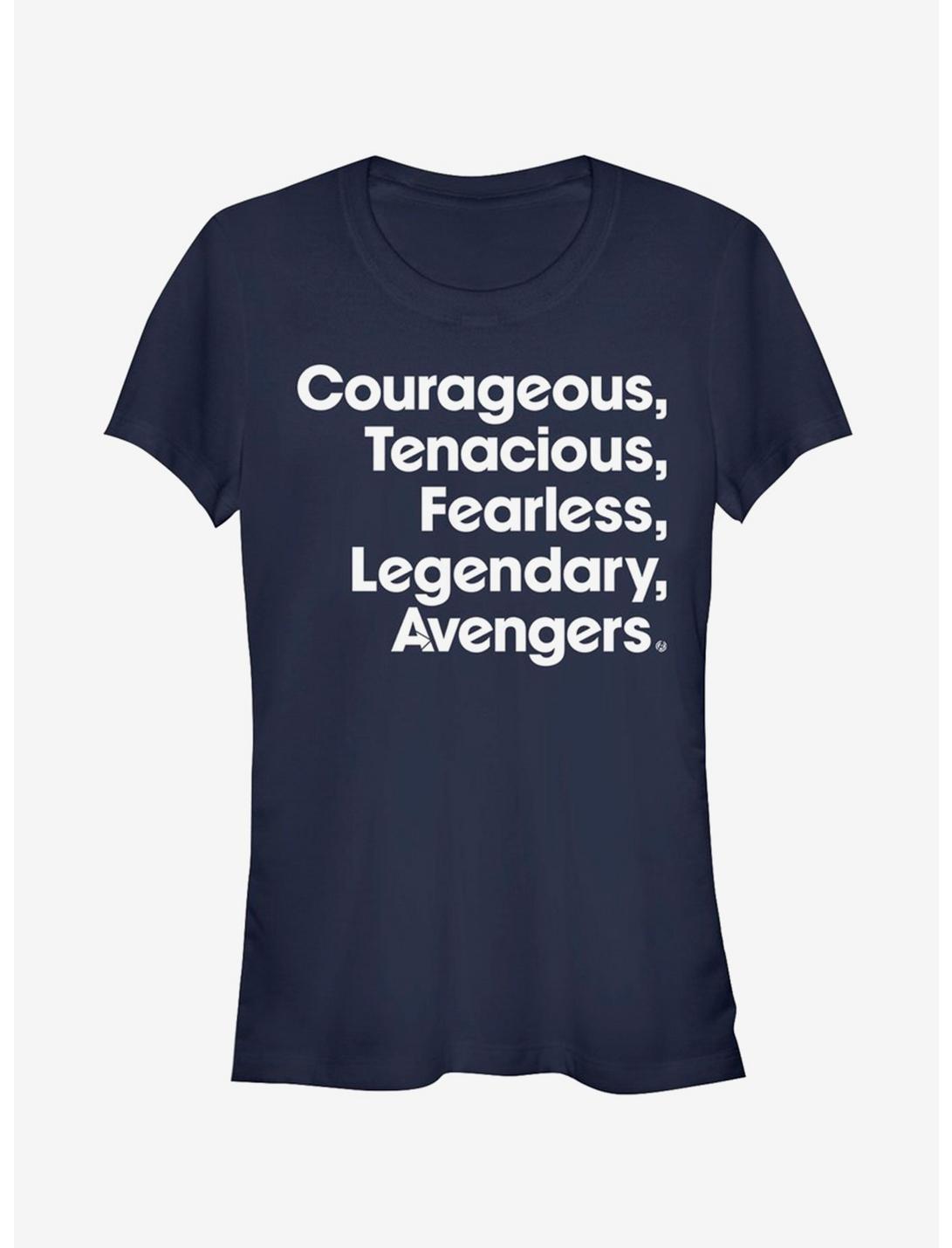 Marvel Avengers: Endgame Name List Girls Navy Blue T-Shirt