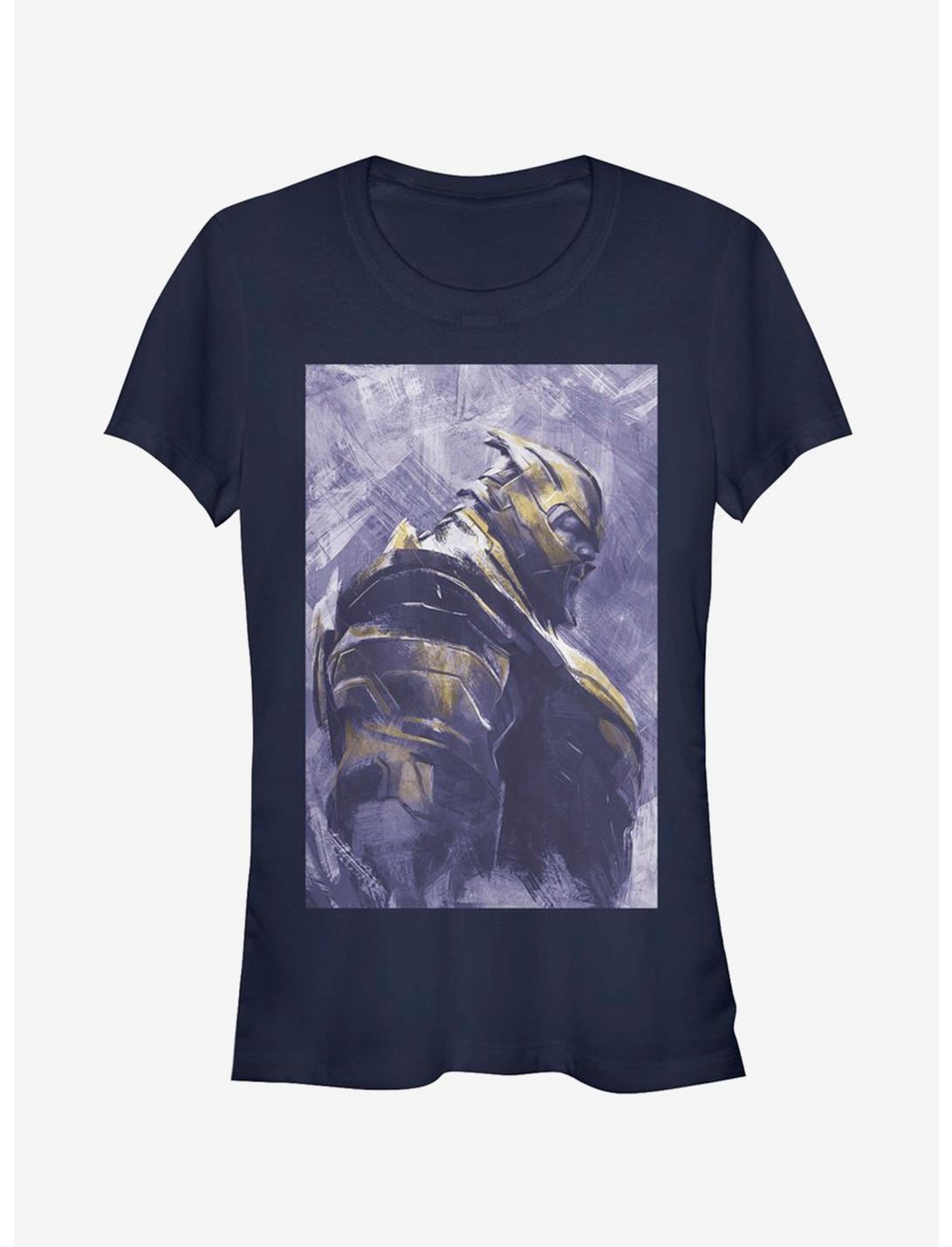 Marvel Avengers: Endgame Thanos Painted Girls Navy Blue T-Shirt