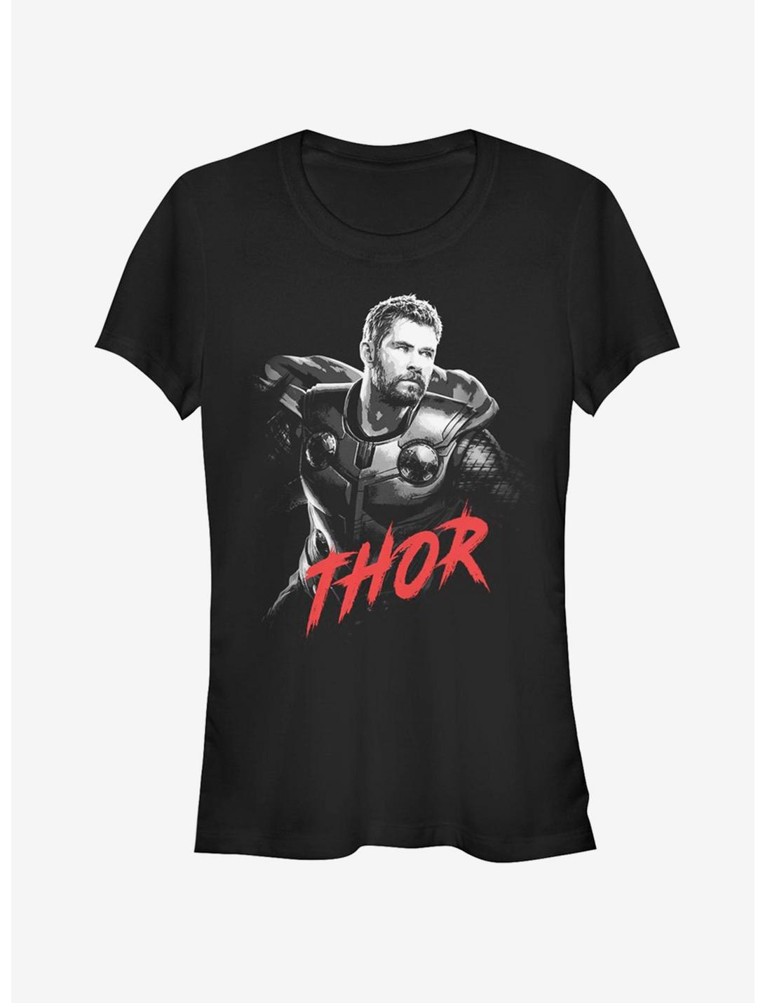 Marvel Avengers Endgame High Contrast Thor Girls T-Shirt