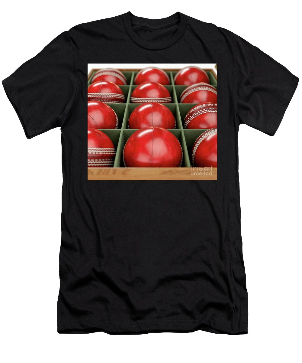 12 Cricket Balls in Display Box Allan Swart T-Shirt