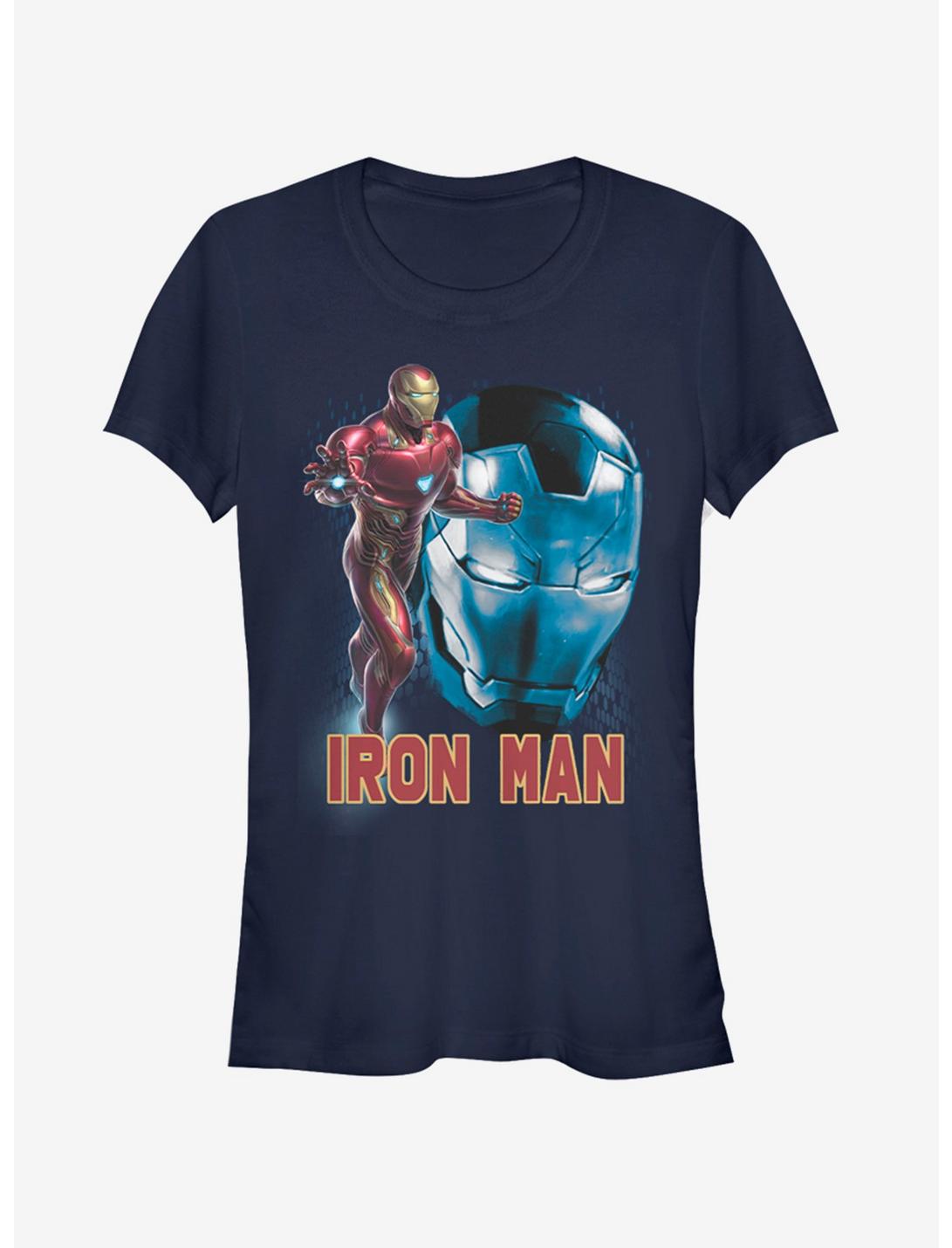 Marvel Avengers: Endgame Iron Man Profile Girls Navy Blue T-Shirt