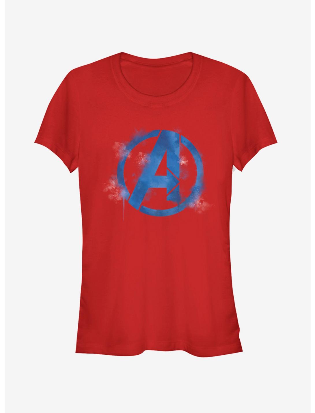 Marvel Avengers: Endgame Avengers Spray Logo Girls Navy Blue T-Shirt