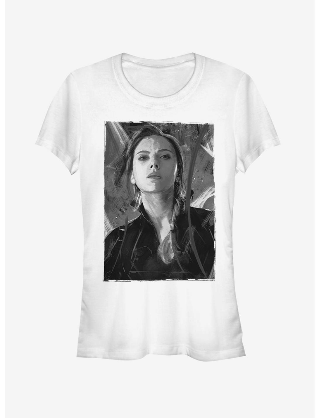 Marvel Avengers: Endgame Black Widow Darken Girls White T-Shirt