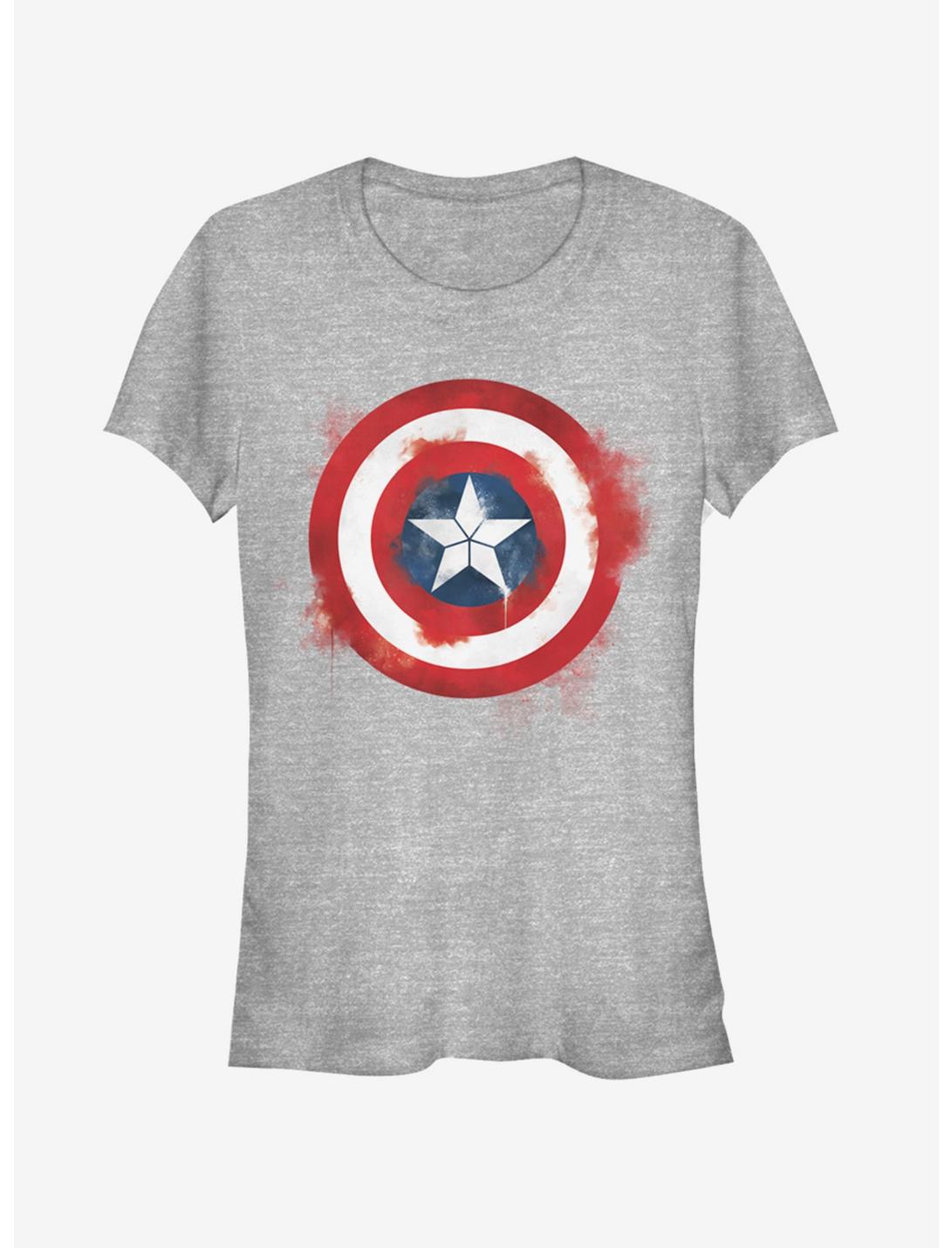 T-shirt chiné pour filles Marvel Avengers : Endgame Captain America, Logo Vaporisé
