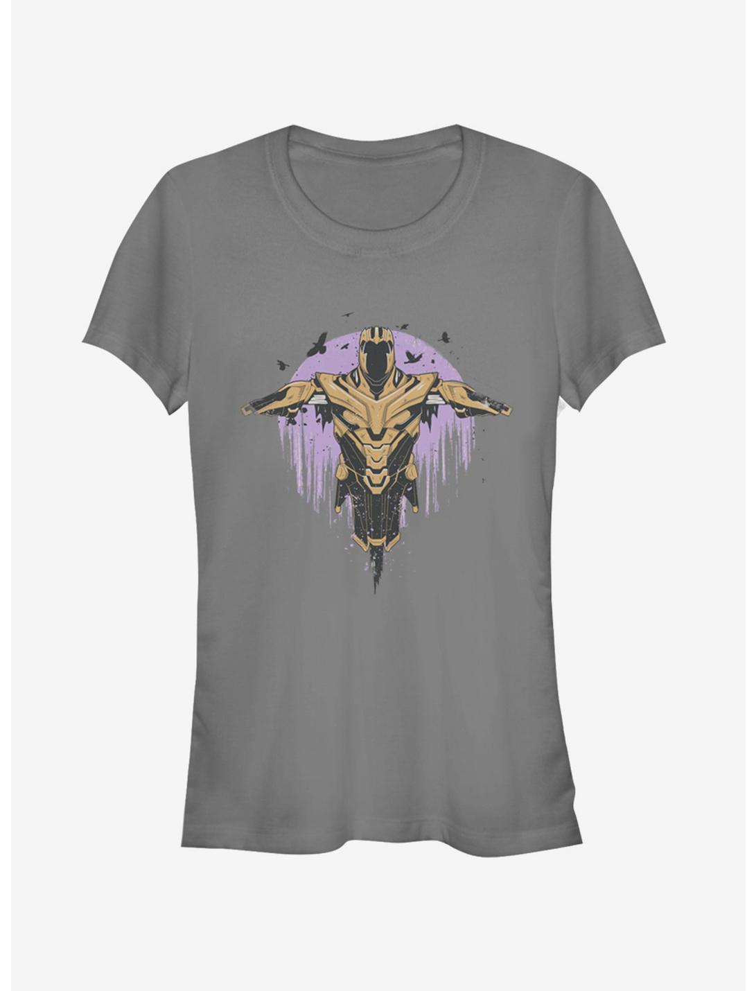 Marvel Avengers: Endgame Scarecrow Thanos Girls Charcoal Grey T-Shirt