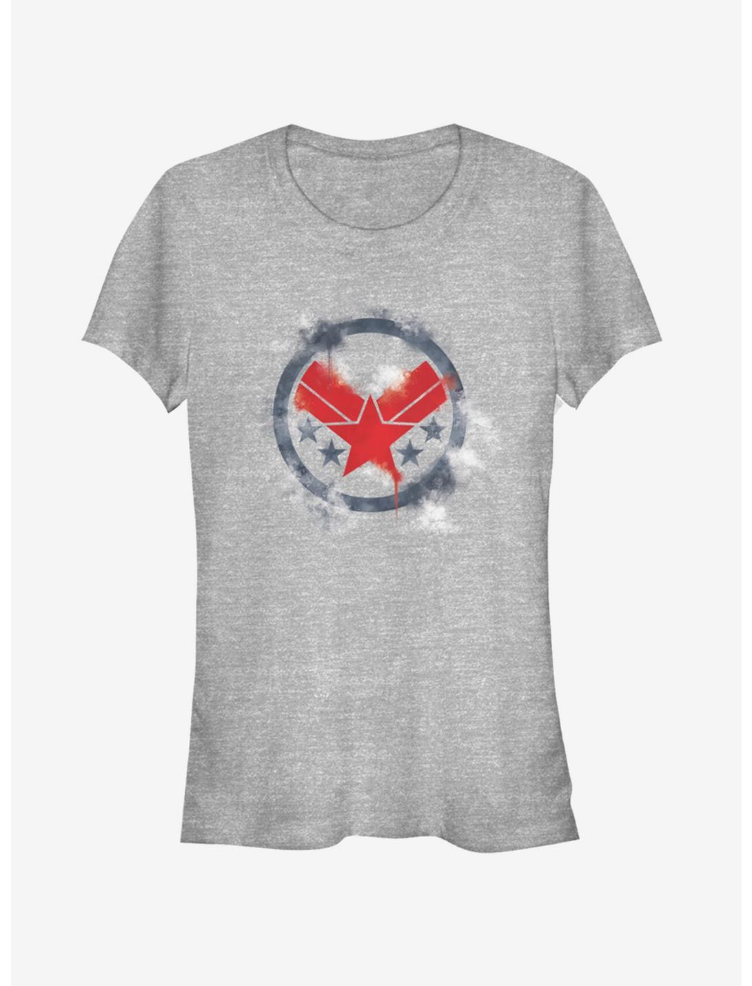 Marvel Avengers: Endgame War Machine Spray Logo Girls Heathered T-Shirt