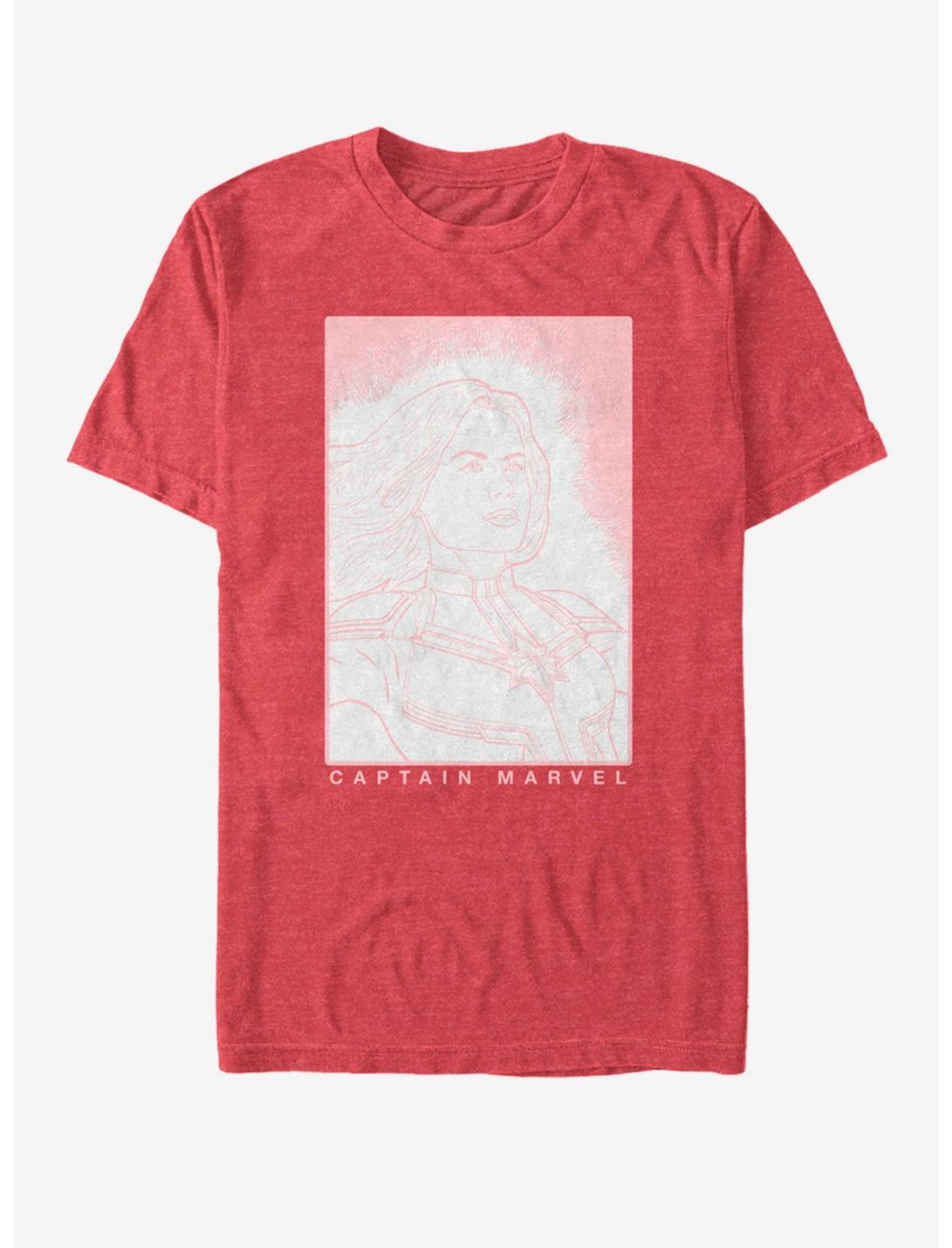 Marvel Avengers: Endgame Captain Marvel Crosshatch T-Shirt