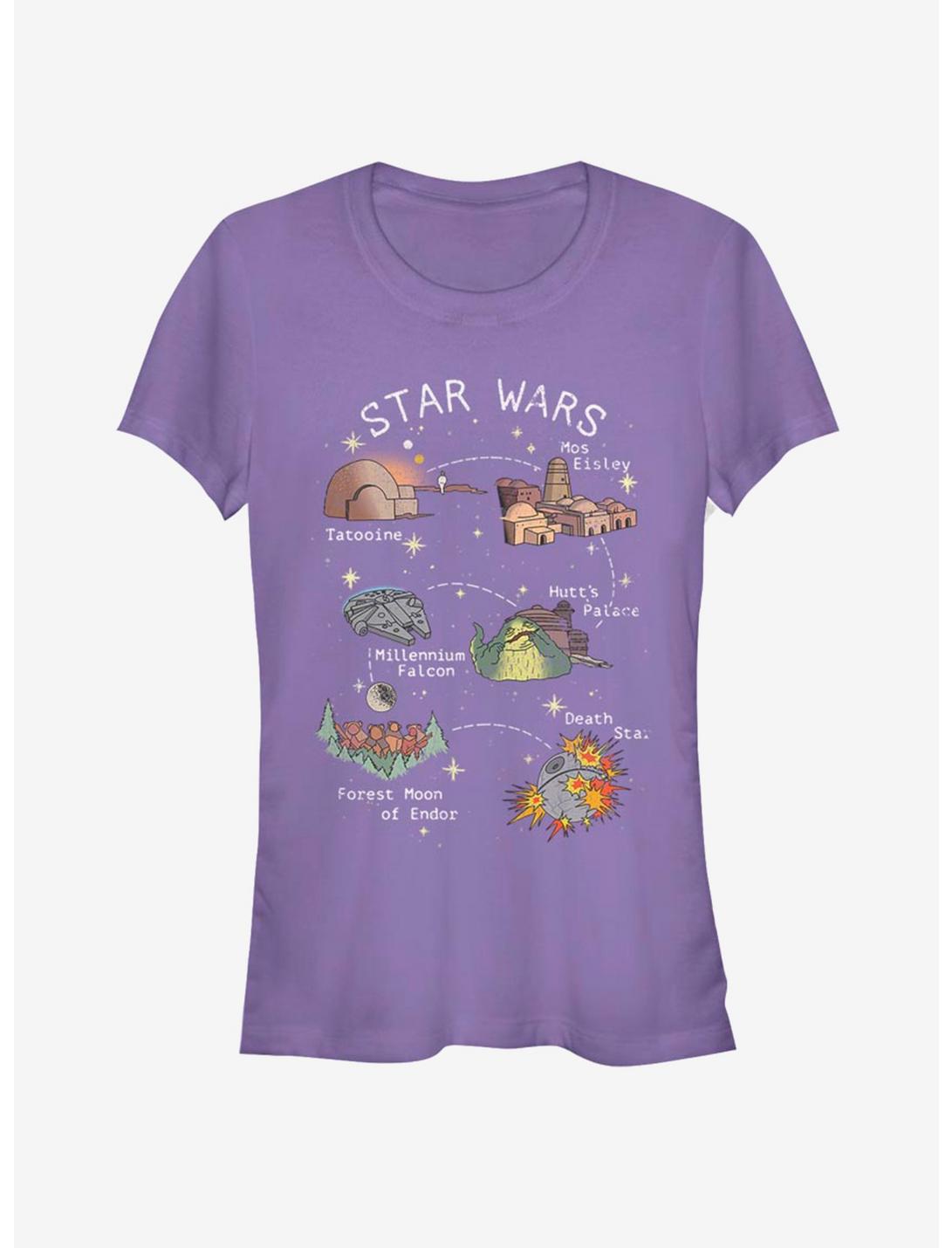Star Wars Star Wars Story Map Girls T-Shirt