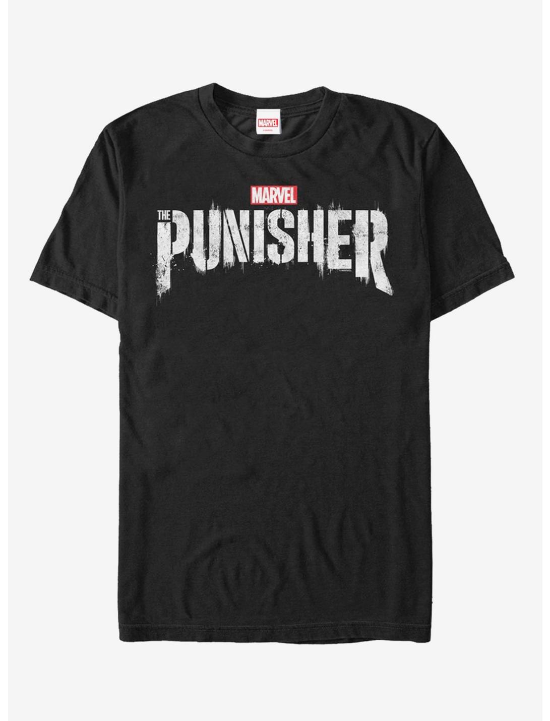 Marvel Punisher White TV Logo T-Shirt