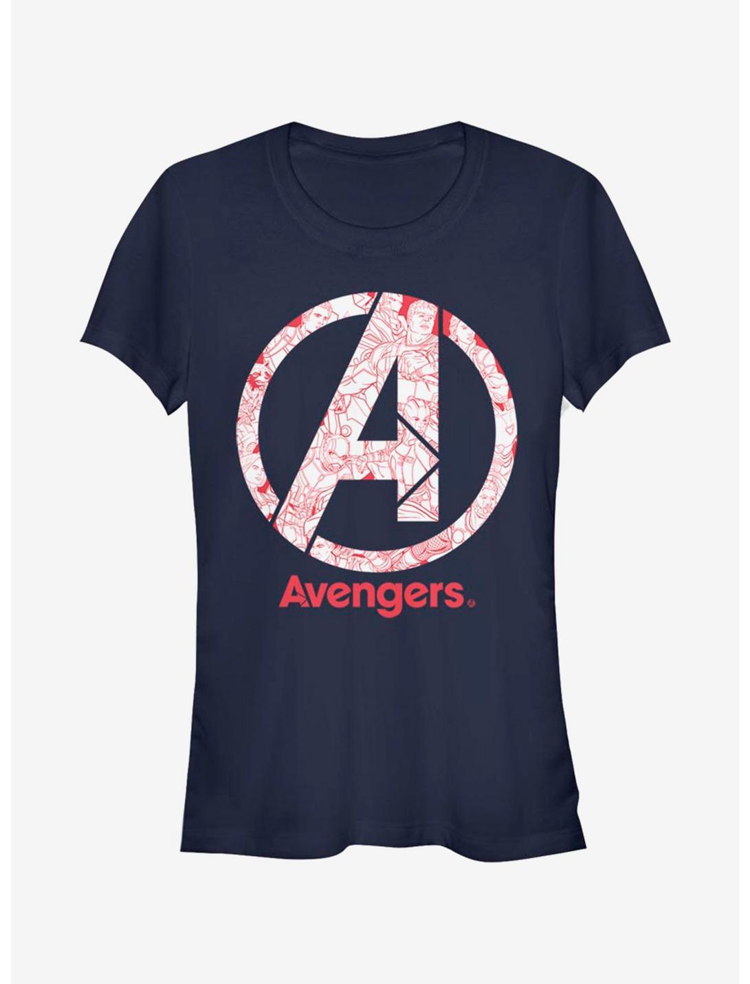 T-shirt Fille Logo Ligne Marvel Avengers