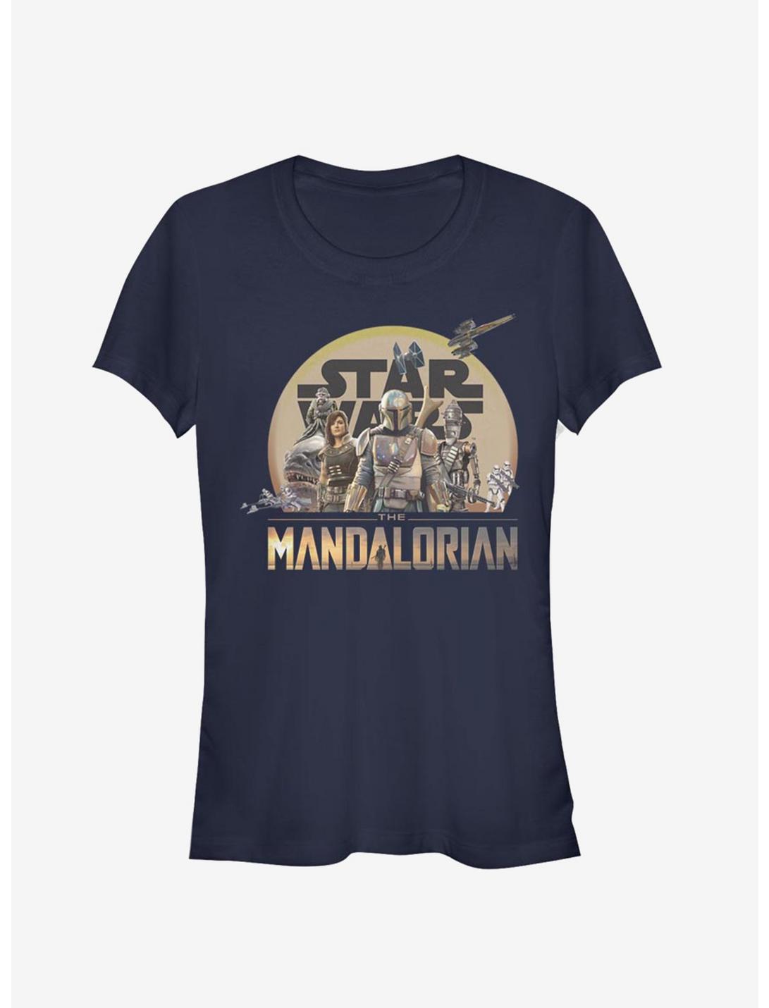 Star Wars The Mandalorian Mandalorian Characters Action Pose Girls T-Shirt