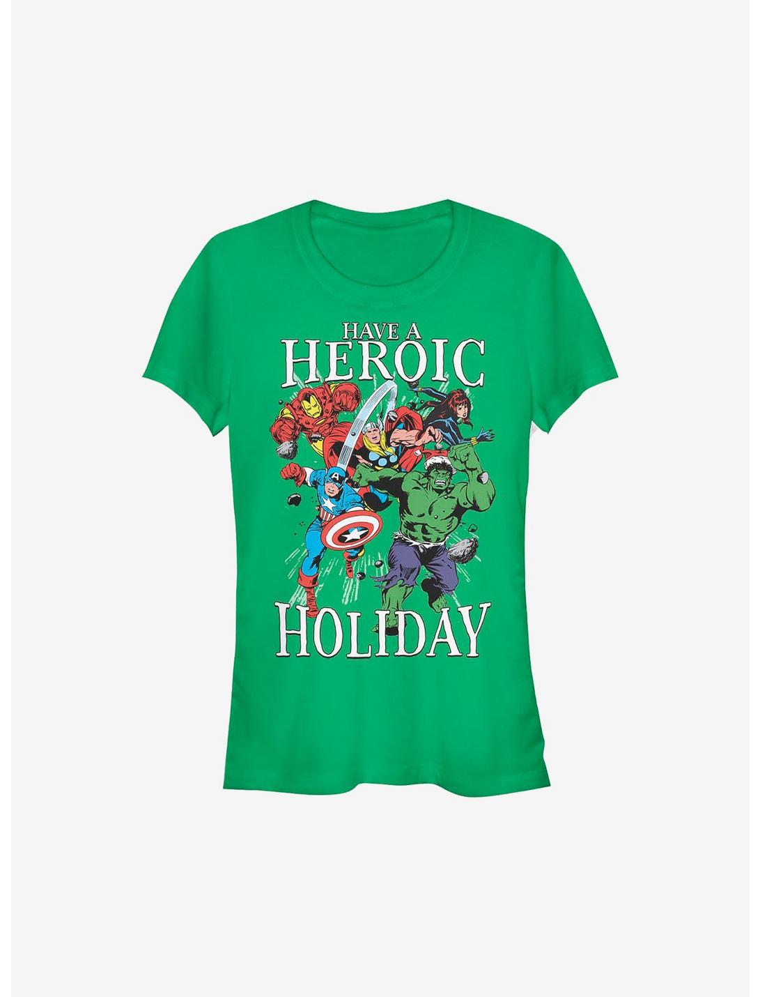 Marvel Avengers Heroic Family Holiday Girls T-Shirt