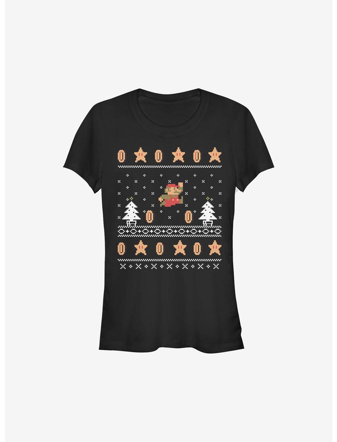 Super Mario Christmas Mario Girls T-Shirt