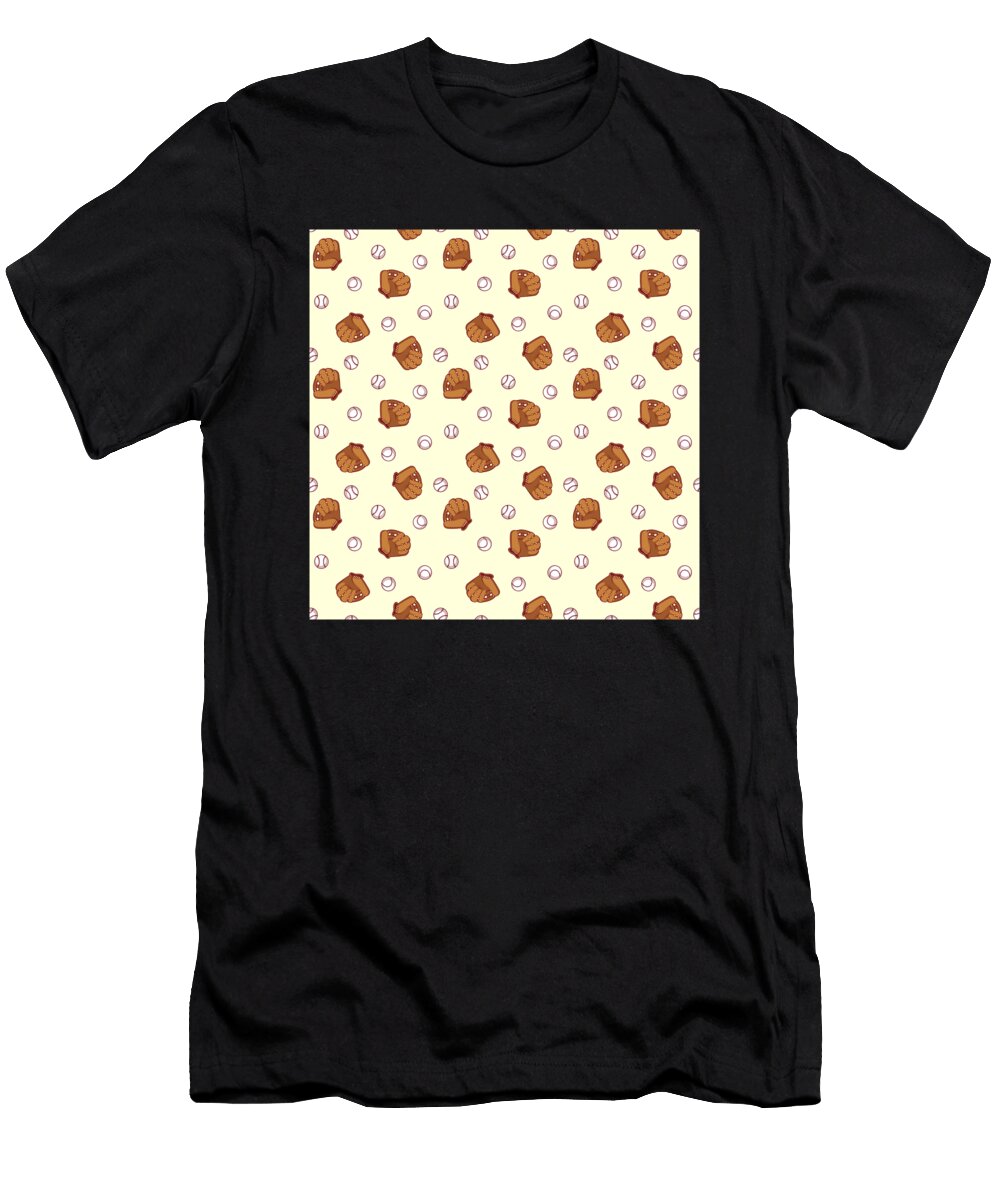 13 Baseball Pattern Catcher Homerun Team Pitcher Mister T-Shirt