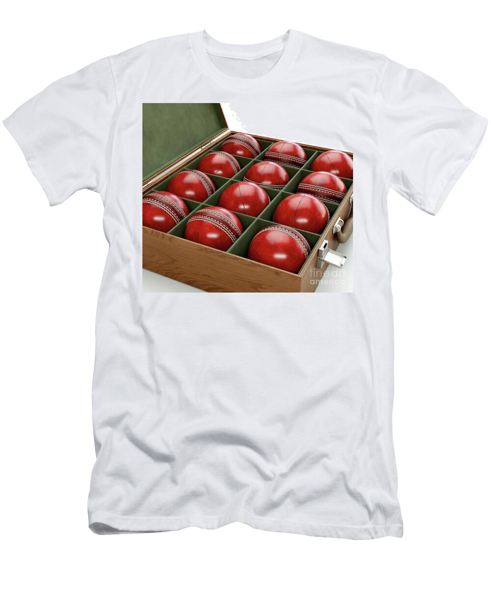 13 Cricket Balls in Display Box Allan Swart T-Shirt