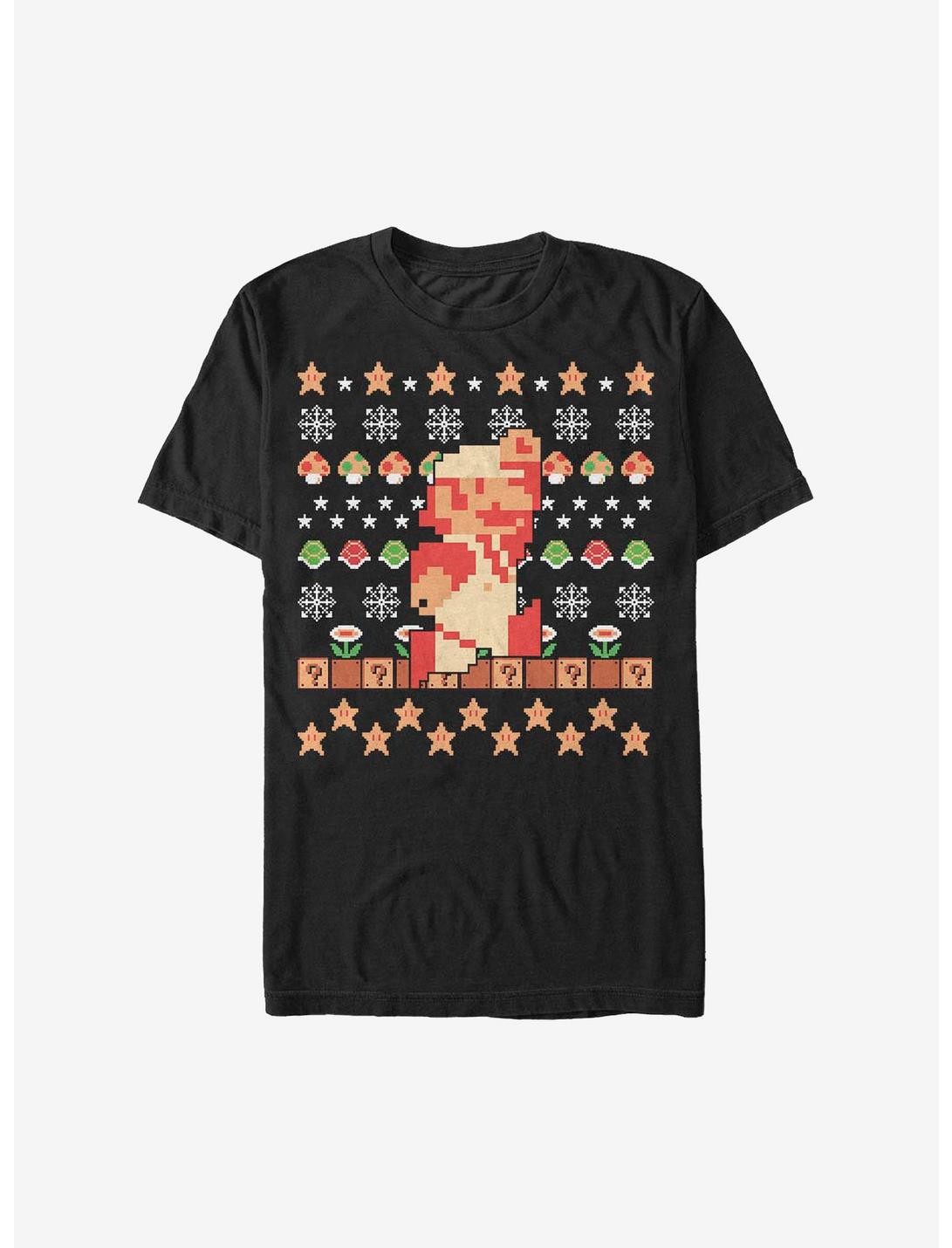 Super Mario Holiday Pixels T-Shirt