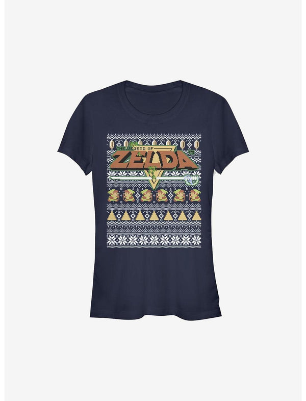 Nintendo The Legend Of Zelda Tight Forces Ugly Christmas Sweater Girls T-Shirt