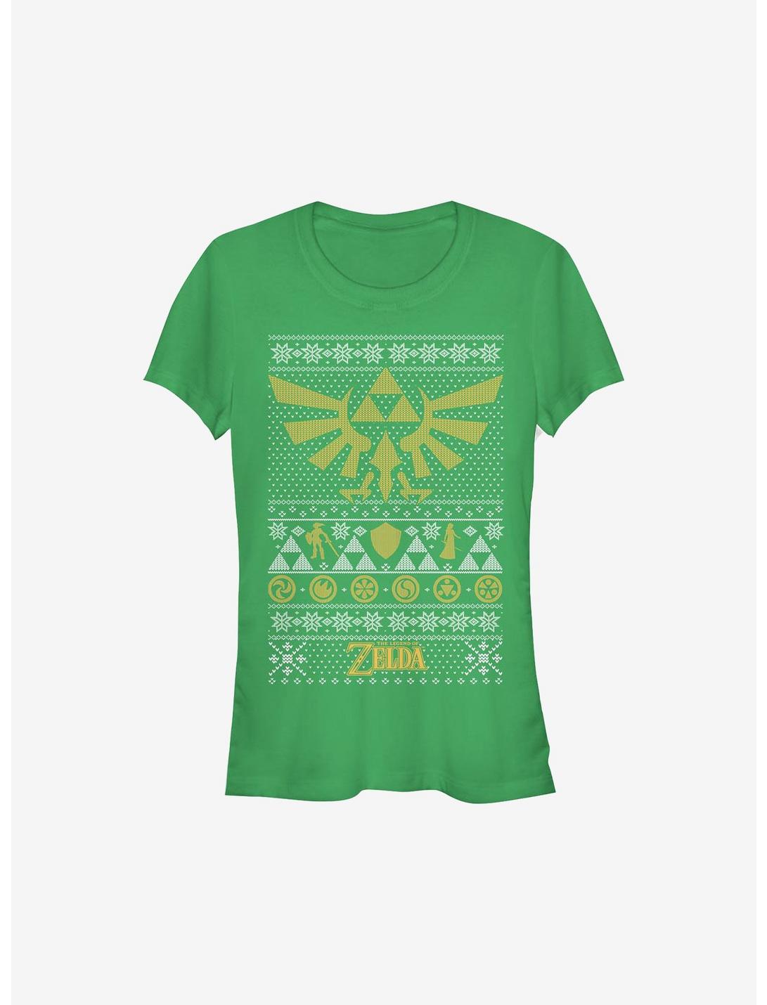 Nintendo The Legend Of Zelda Legends Ugly Christmas Sweater Girls T-Shirt