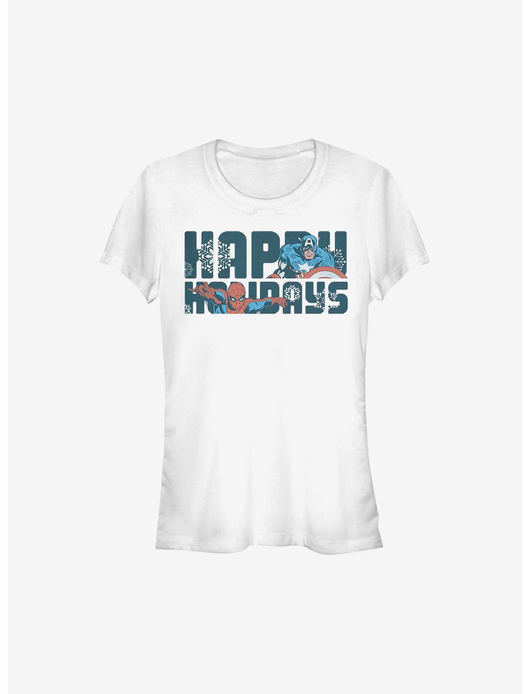 Marvel Avengers Happiest Of Holidays Girls T-Shirt
