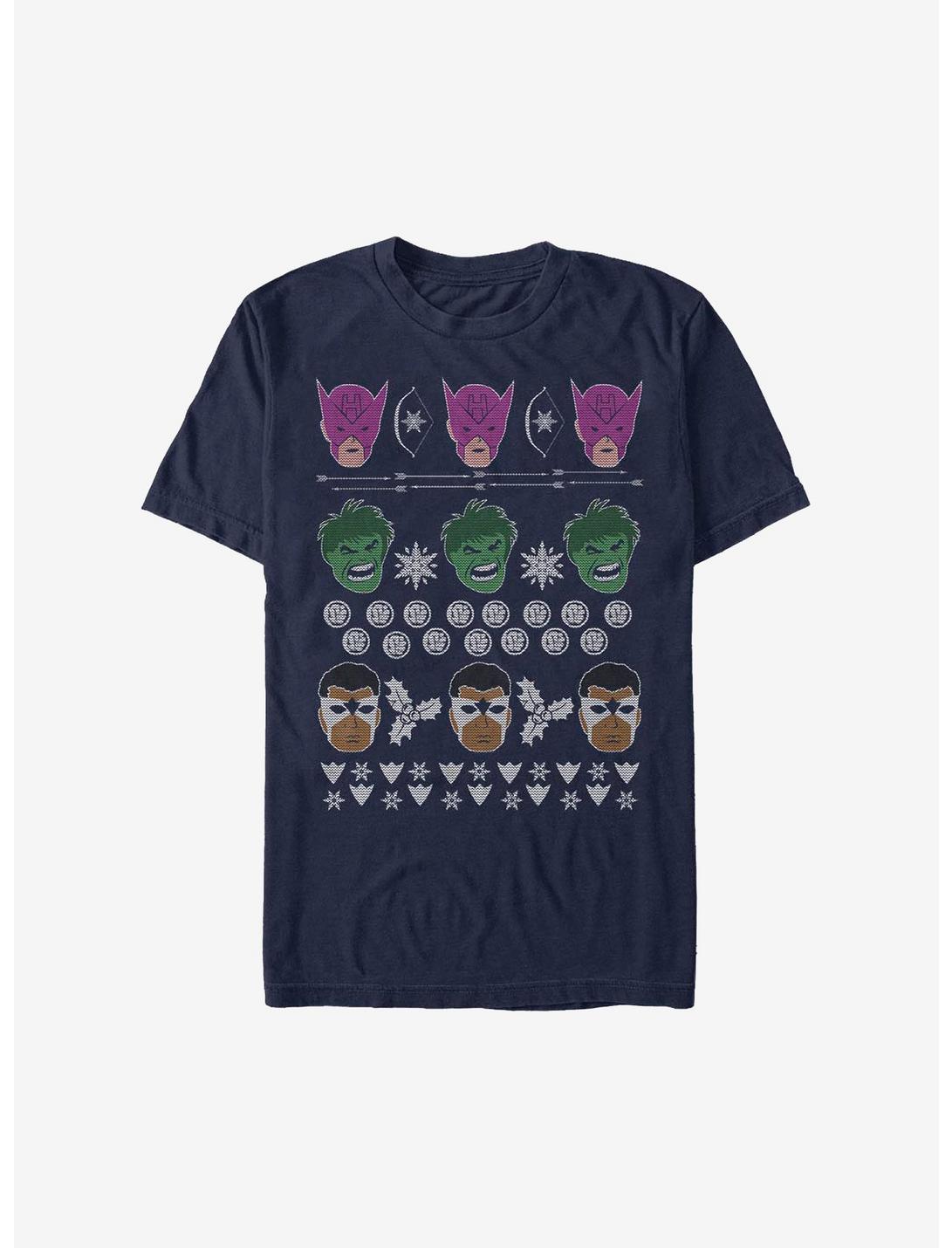 Marvel Avengers Christmas Pattern T-Shirt