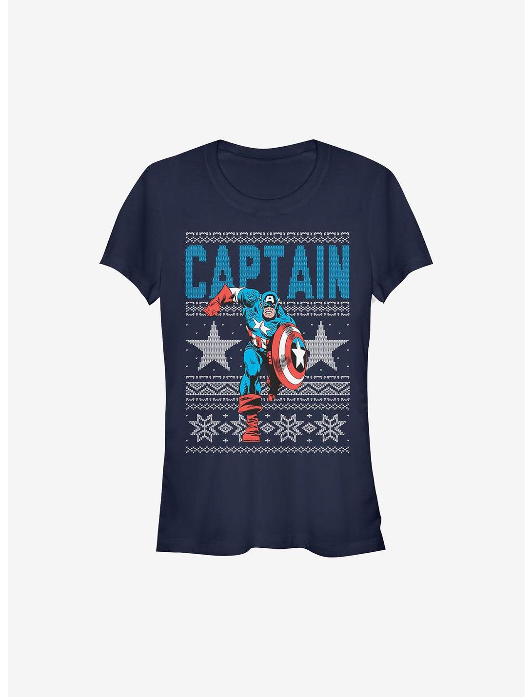 T-shirt Fille Marvel Captain America Pull de Noël Moche