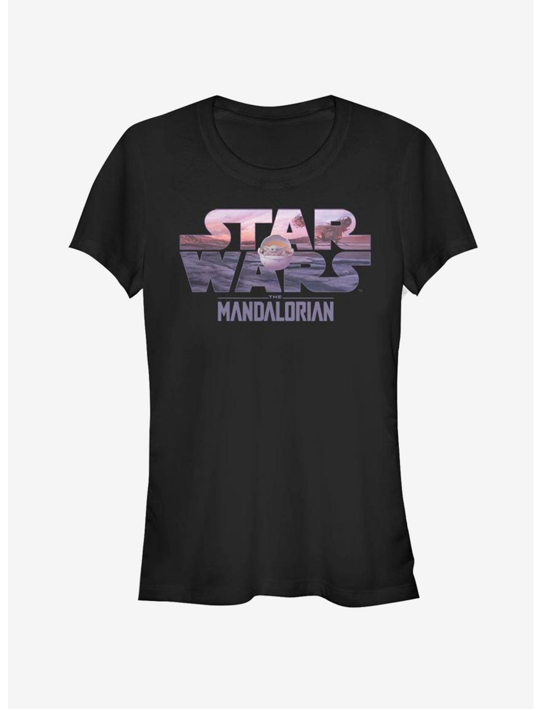 T-shirt Fille The Mandalorian The Child Logo Rempli