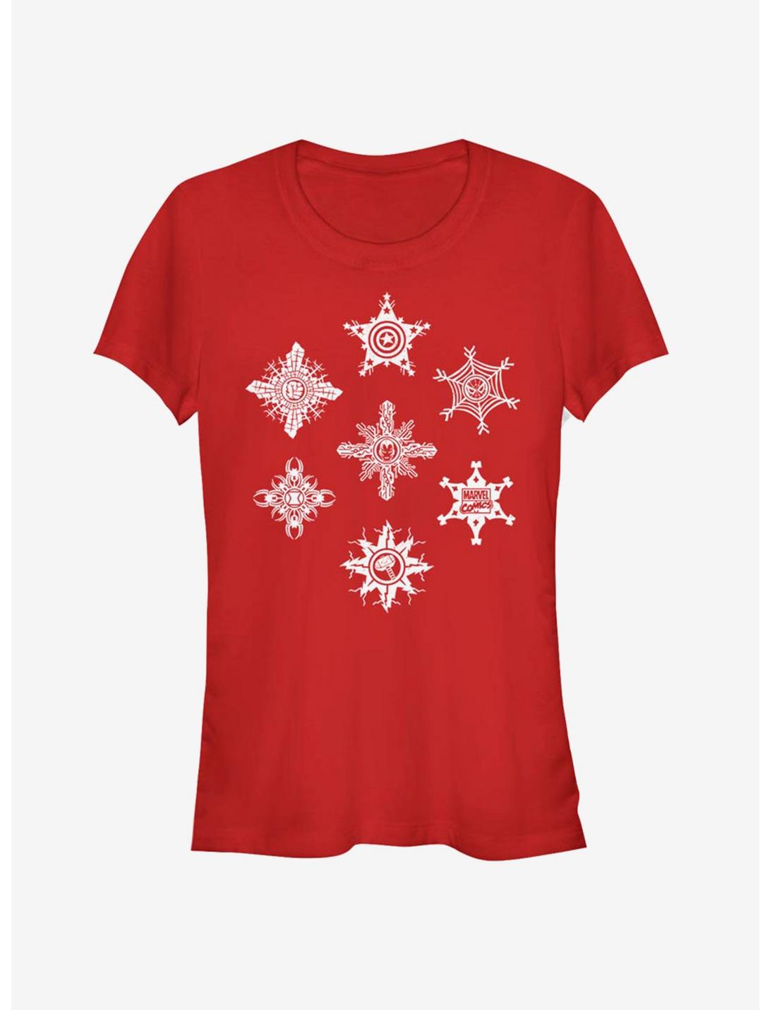 Marvel Avengers Power Snow Flakes Girls T-Shirt