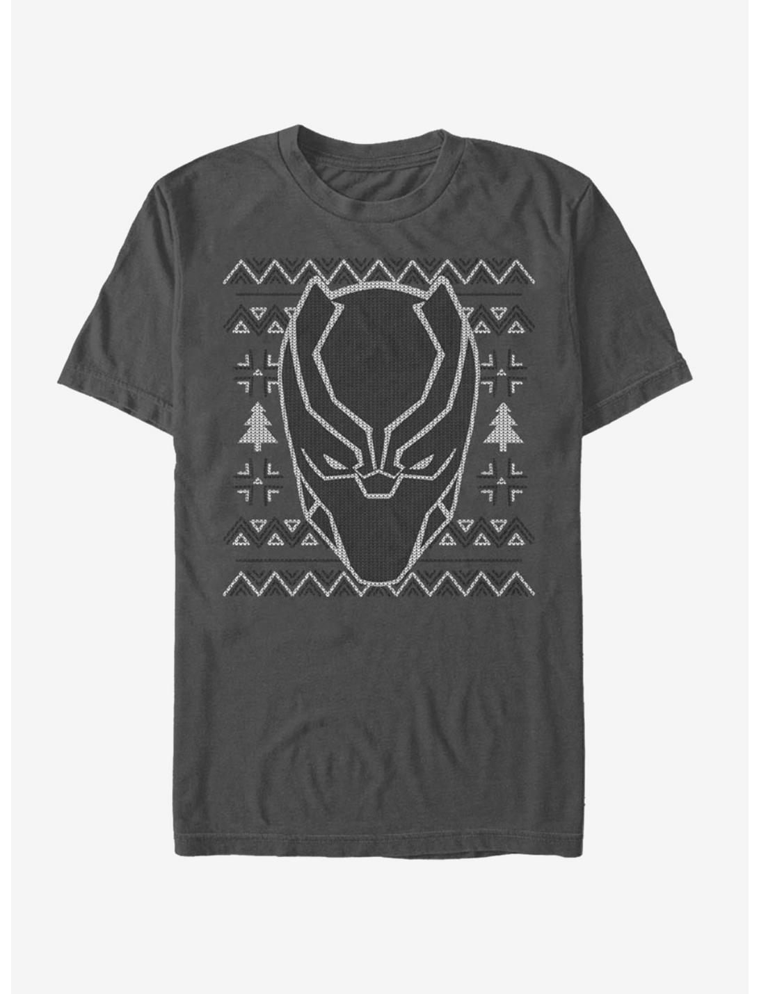 Marvel Black Panther Ugly Christmas Sweater Mask T-Shirt