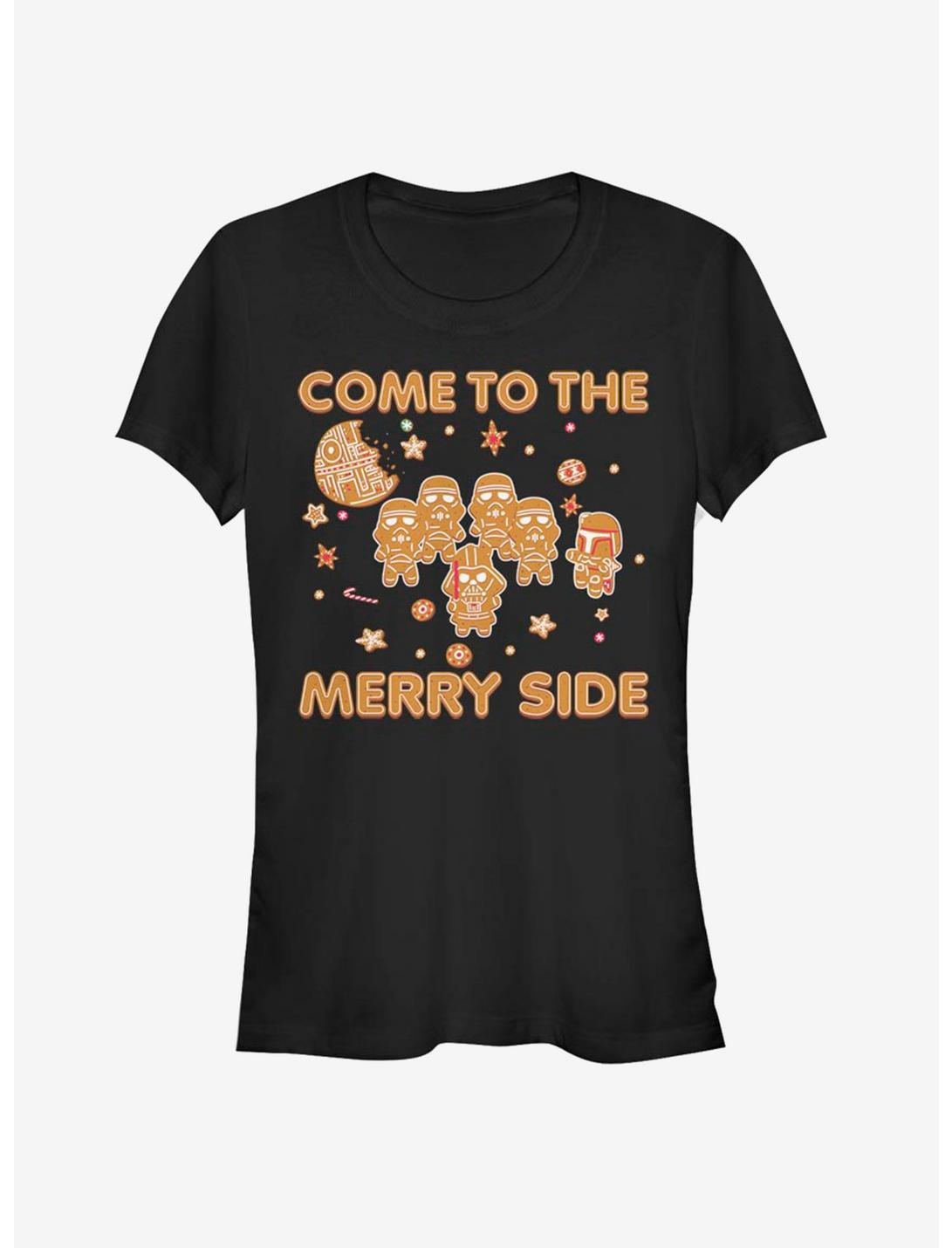 Star Wars Gingerbread Come To The Merry Side Girls T-Shirt