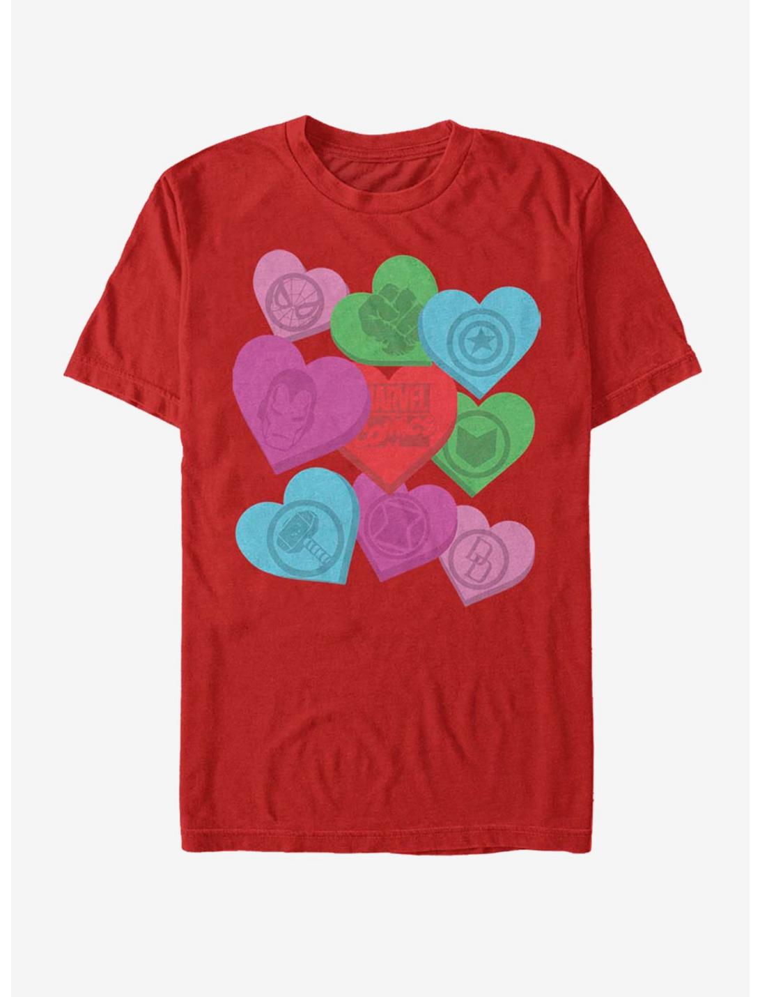 T-shirt cœurs de bonbons Marvel Avengers