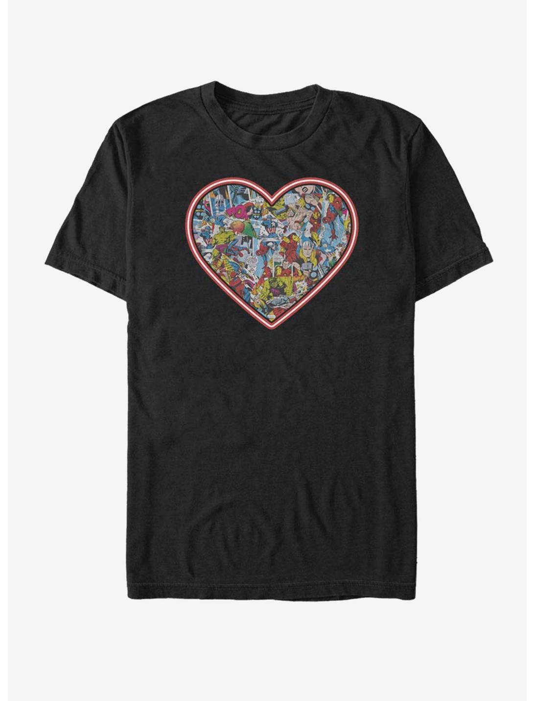 Marvel Avengers Comic Glow Heart T-Shirt