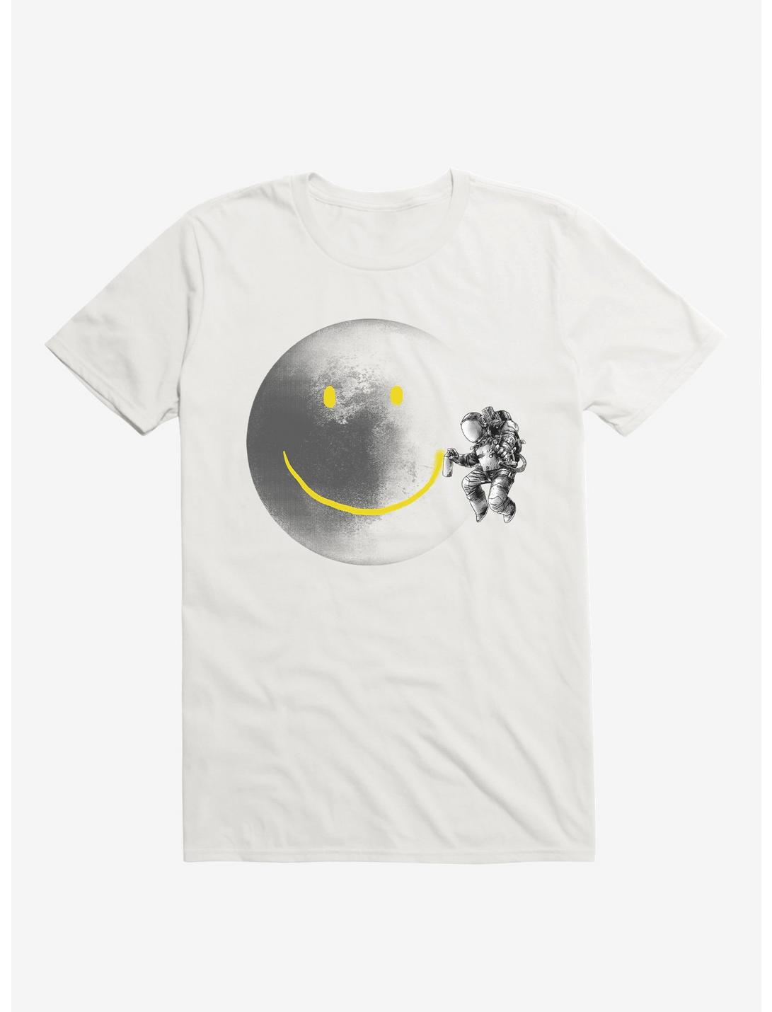 Make A Smile Astronaut Moon White T-Shirt