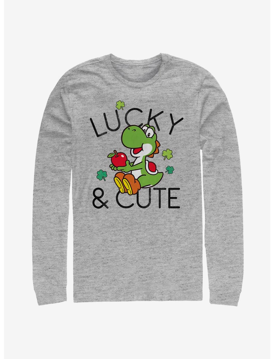 T-shirt à manches longues Nintendo Super Mario Yoshi Chanceux et Mignon